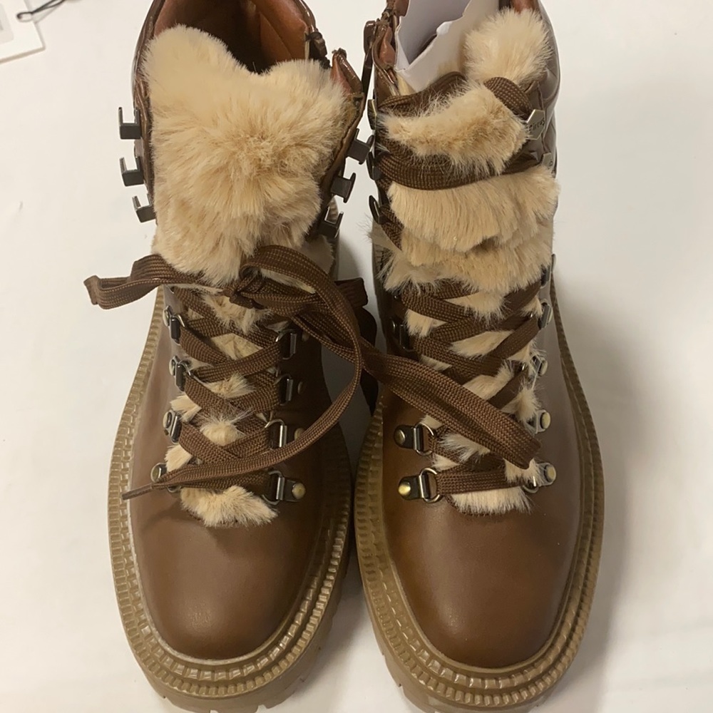 Circus Sam Edelman combat boots fur lined size 7 new